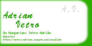 adrian vetro business card